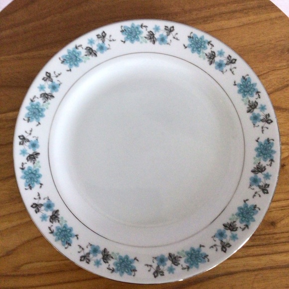 Vintage Blue Floral Dinner Plates - Set of 2 - Picture 5 of 6